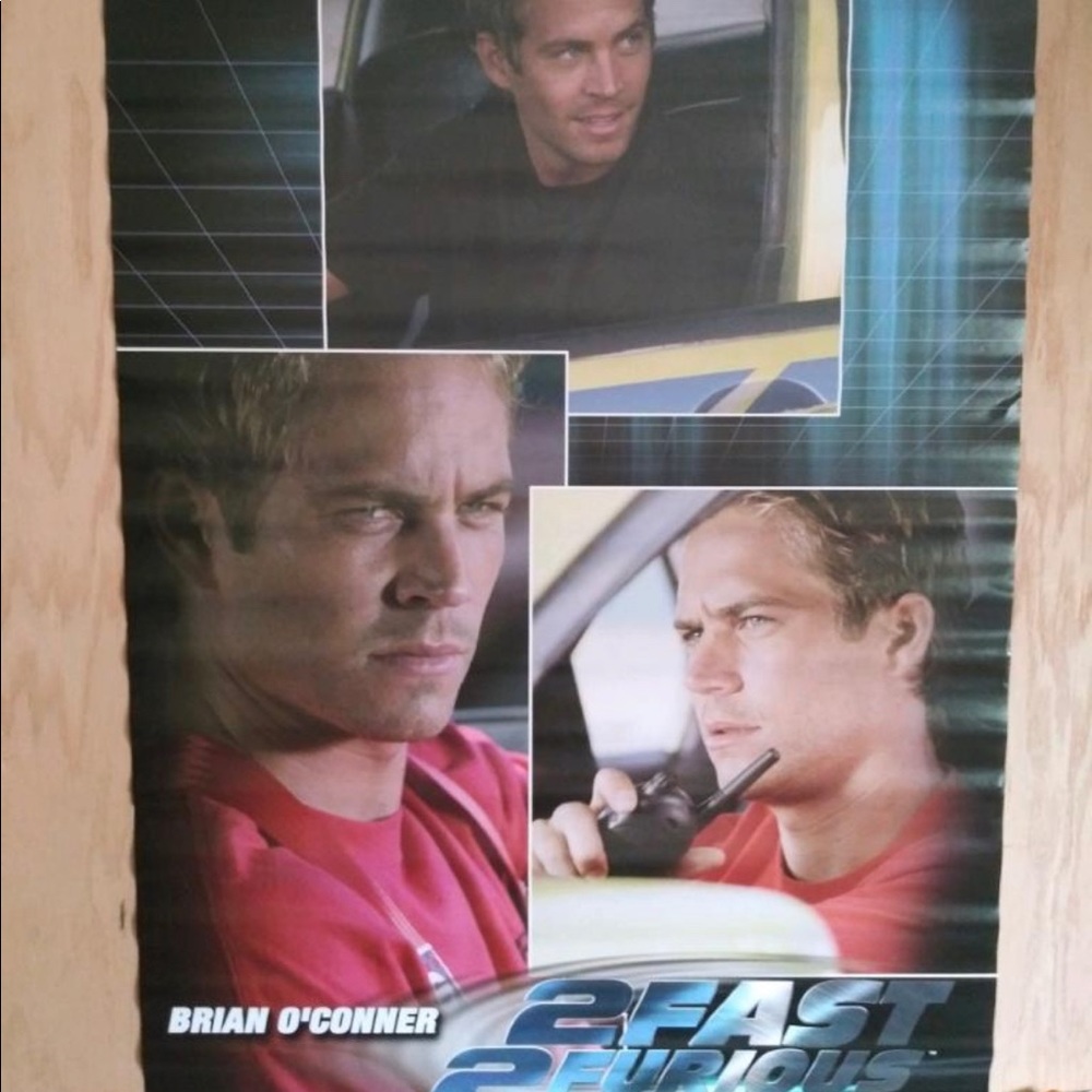 2 FAST 2 FURIOUS 🎥 2002 Brian O’Connor Collage Poster #905 PAUL WALKER ⭐️ RARE